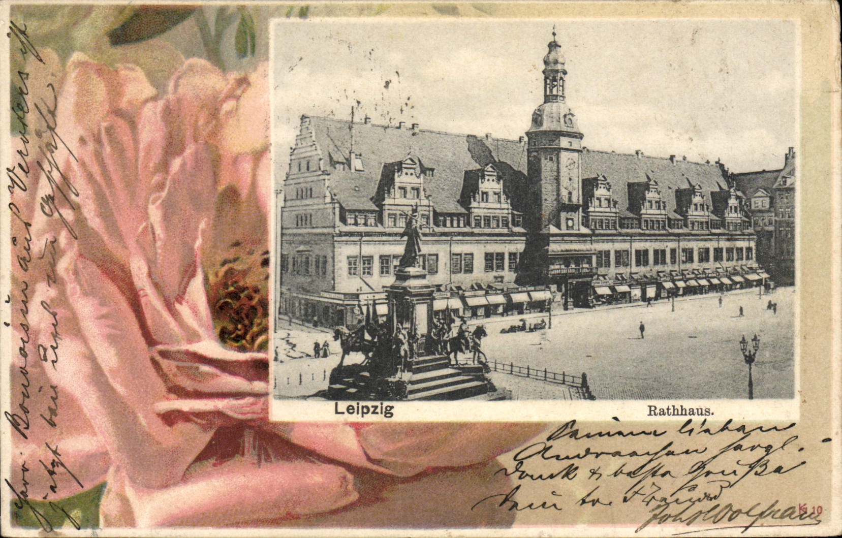 CPA Illustrateur Leipzig Rathaus 