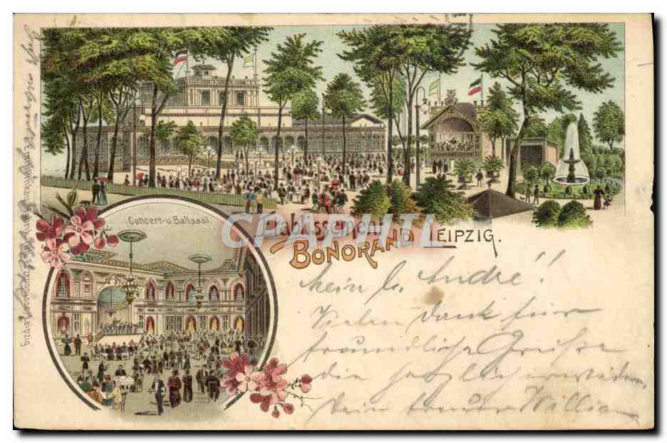 CPA Illustrateur Etablissement Bonorand Leipzig