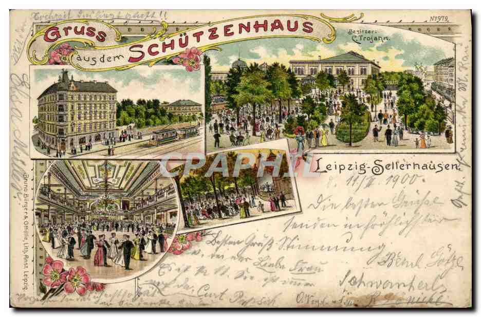 CPA Illustrateur Gruss aus Schutzenhaus Leipzig Sellerhauser