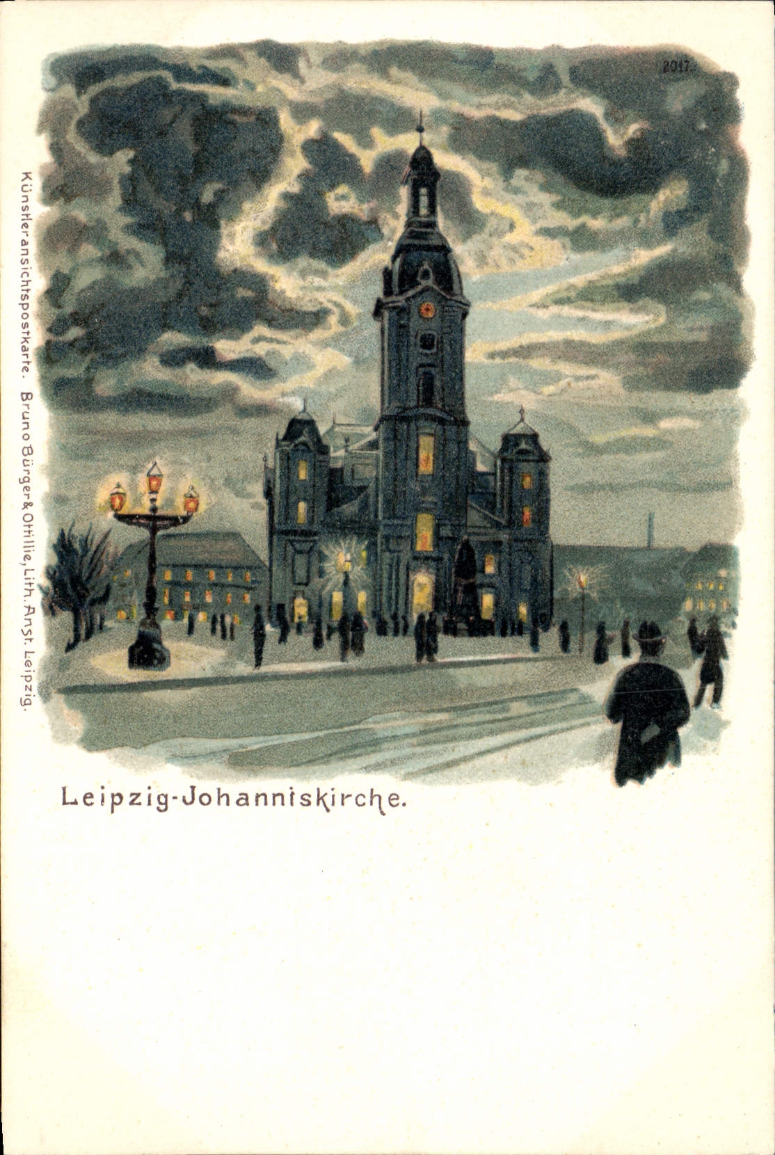 CPA Illustrateur Meipzig Johanniskirche 