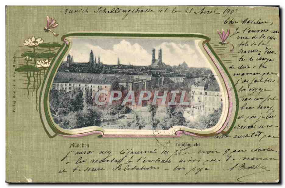 CPA Illustrateur Munchen Totalansicht 