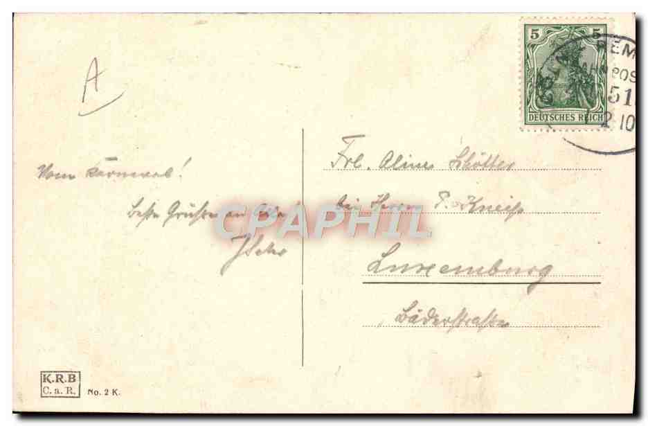 CPA Illustrateur Uns Funke Marie Soldats Militaria Recker  — Verso