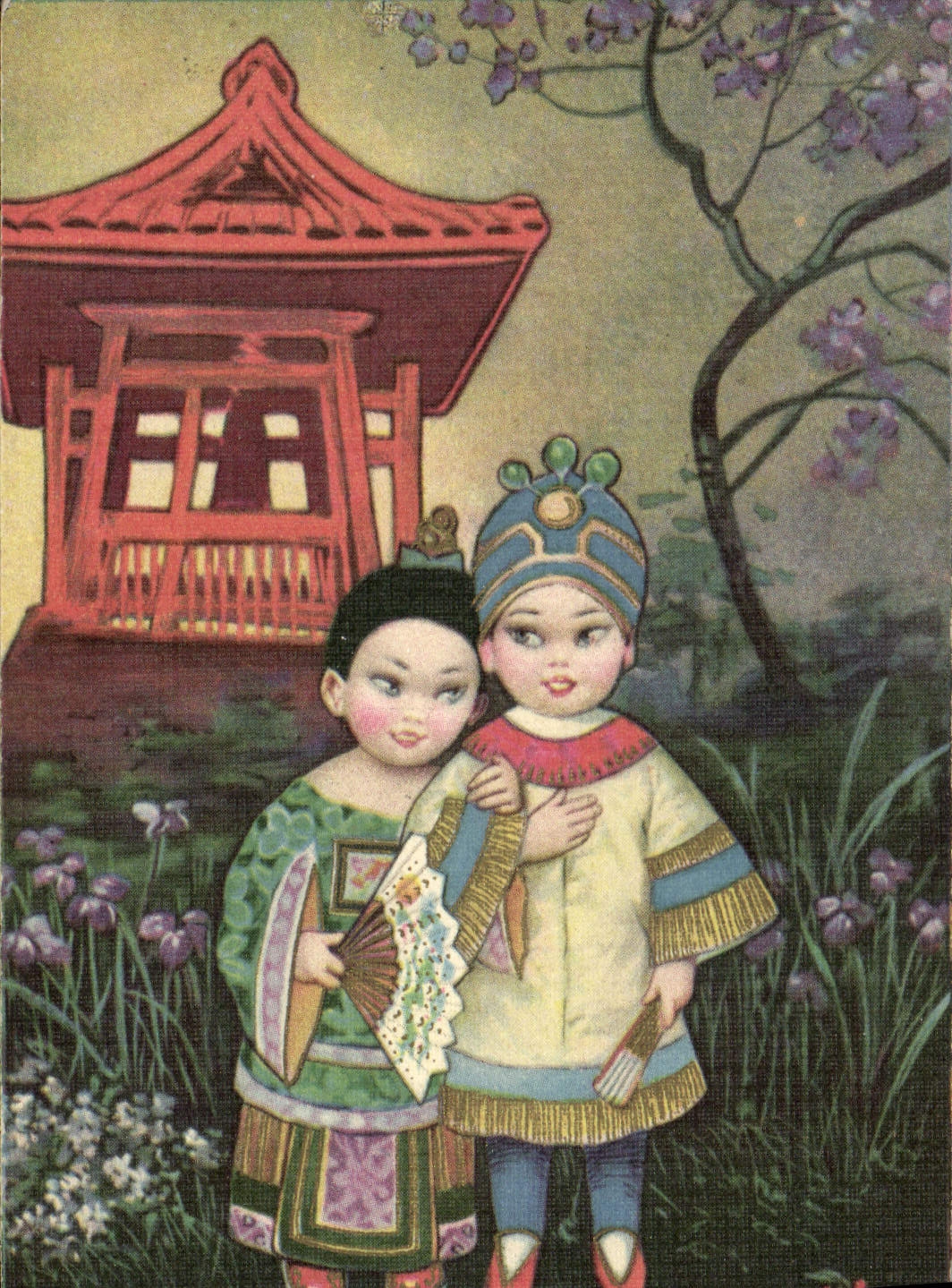 CPA Japon Nippon Enfants Folklore 