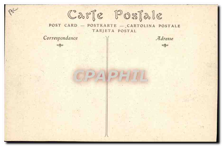 CPA Aviation Zeppelin Dirigeable Camp de Chalons Ville de Paris  — Back