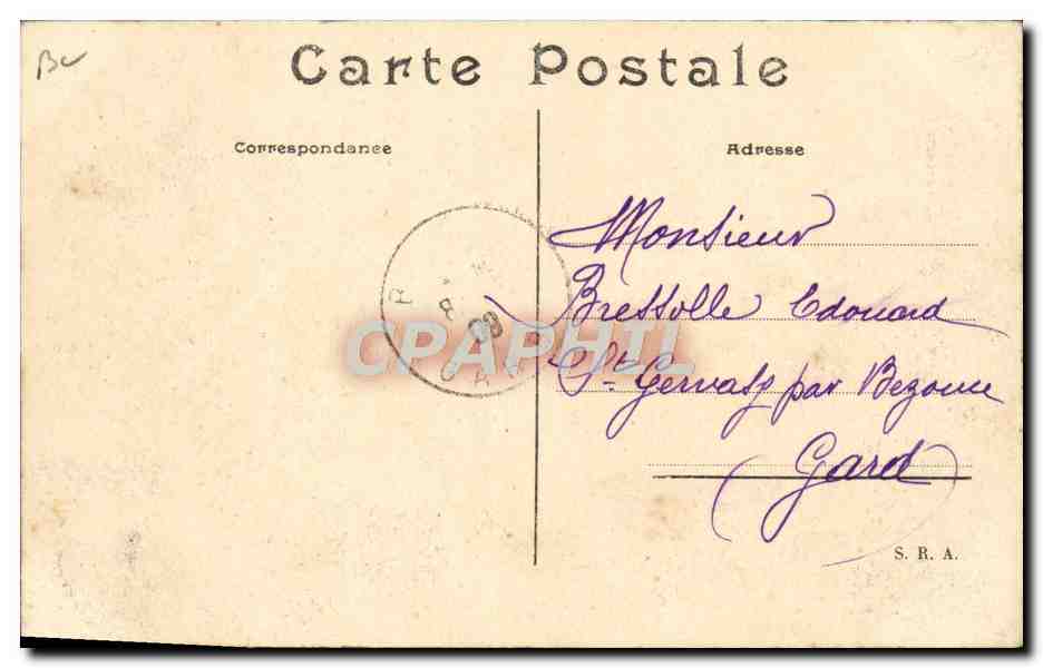 CPA Aviation Zeppelin Dirigeable Manoeuvres du Bourbonnais 1909 Le dirigeable Republique  — Rückseite