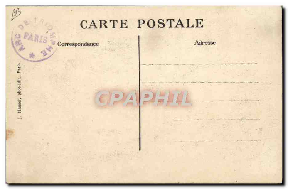 CPA Aviation Zeppelin Dirigeable Panorama de la place de l'Etoile pris en ballon  — Rückseite