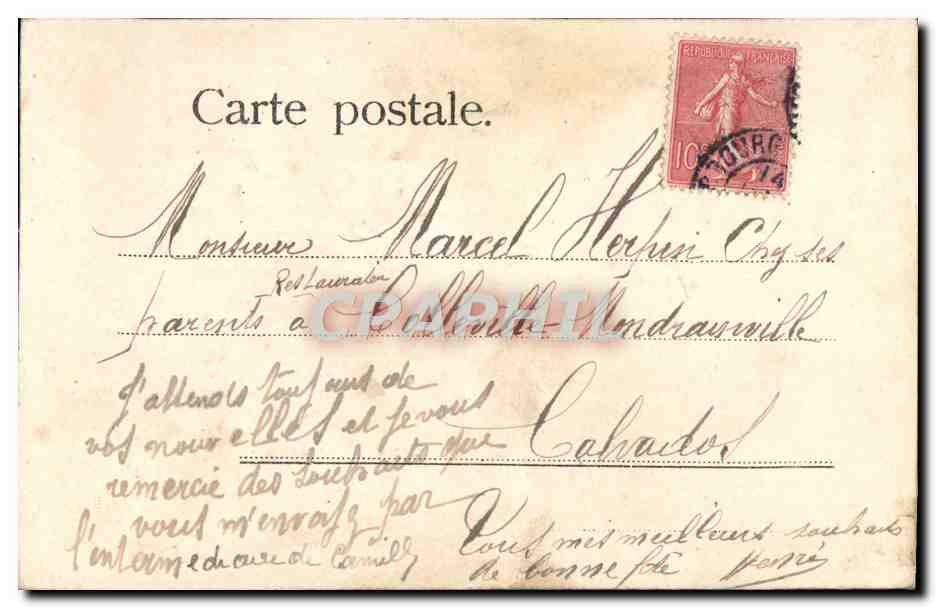 CPA Fantaisie Fleurs — Verso