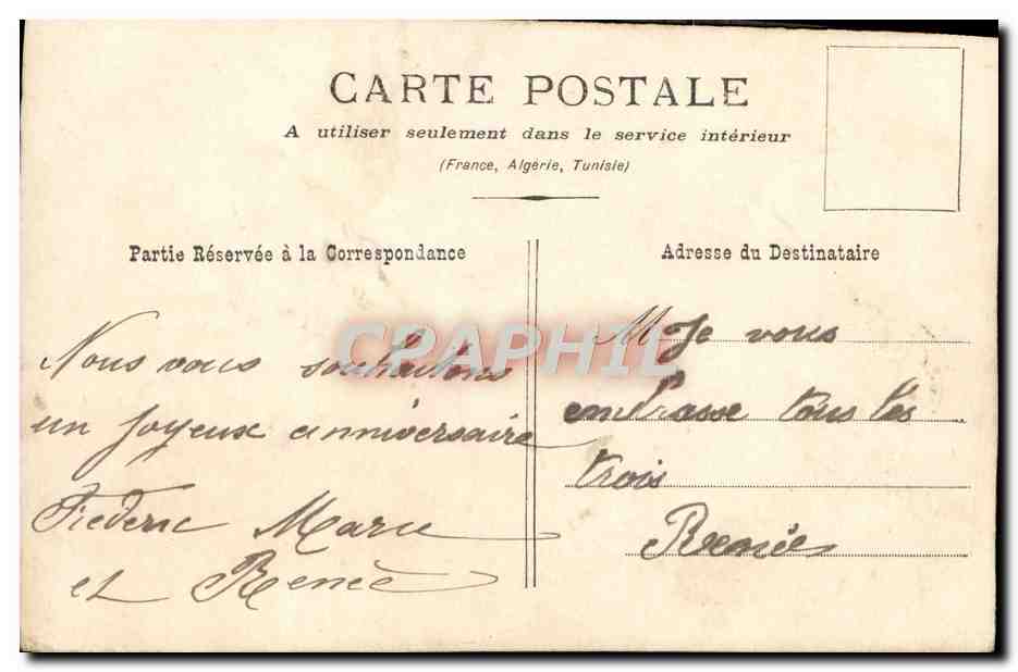 CPA Fantaisie Fleurs — Rückseite