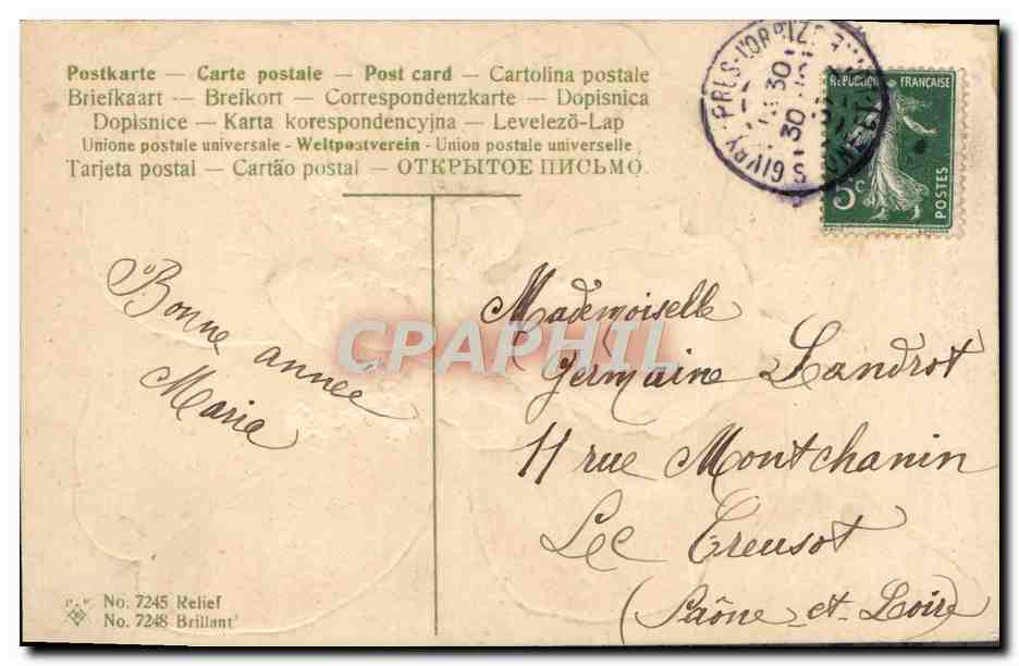 CPA Fantaisie Enfant Trefle  — Rückseite
