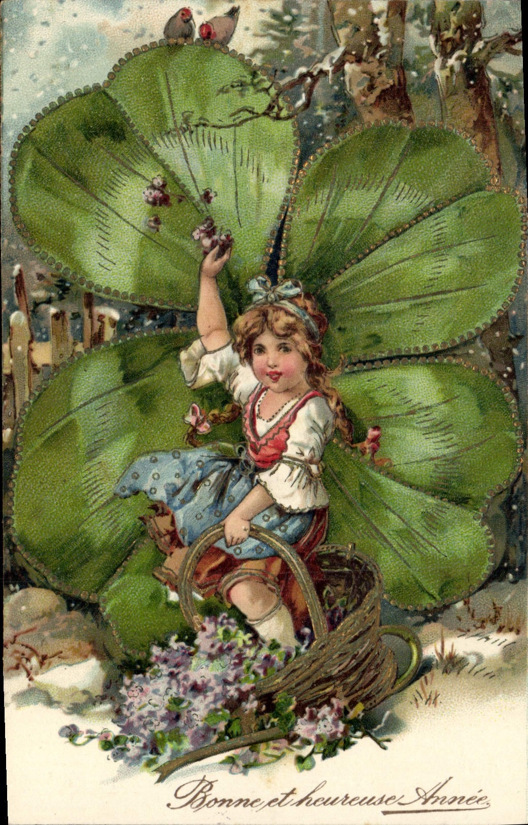 CPA Fantaisie Enfant Trefle