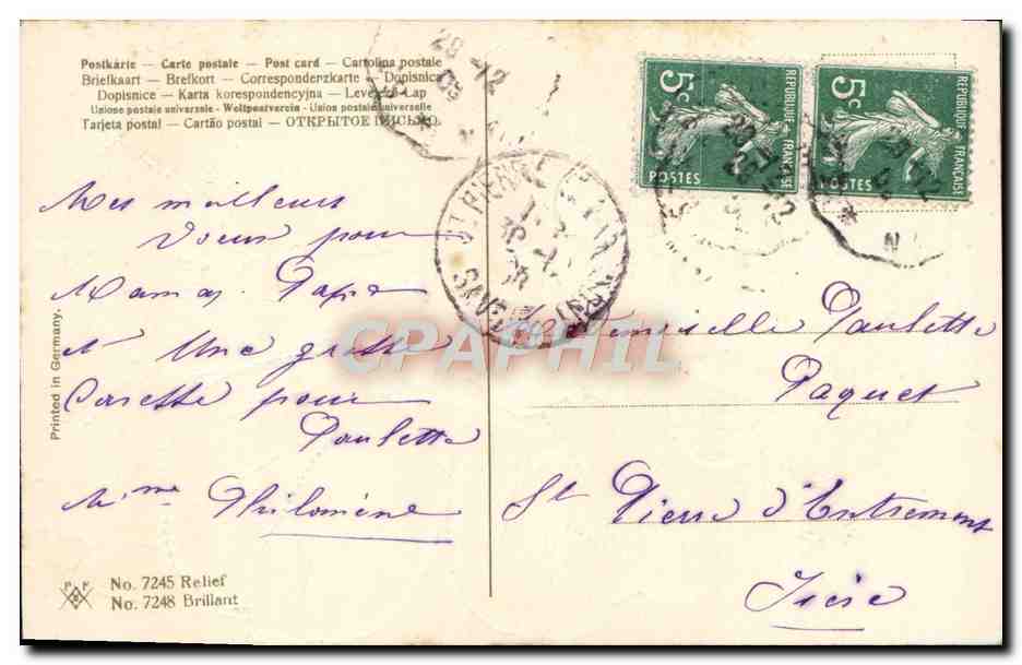 CPA Fantaisie Enfant Trefle — Rückseite