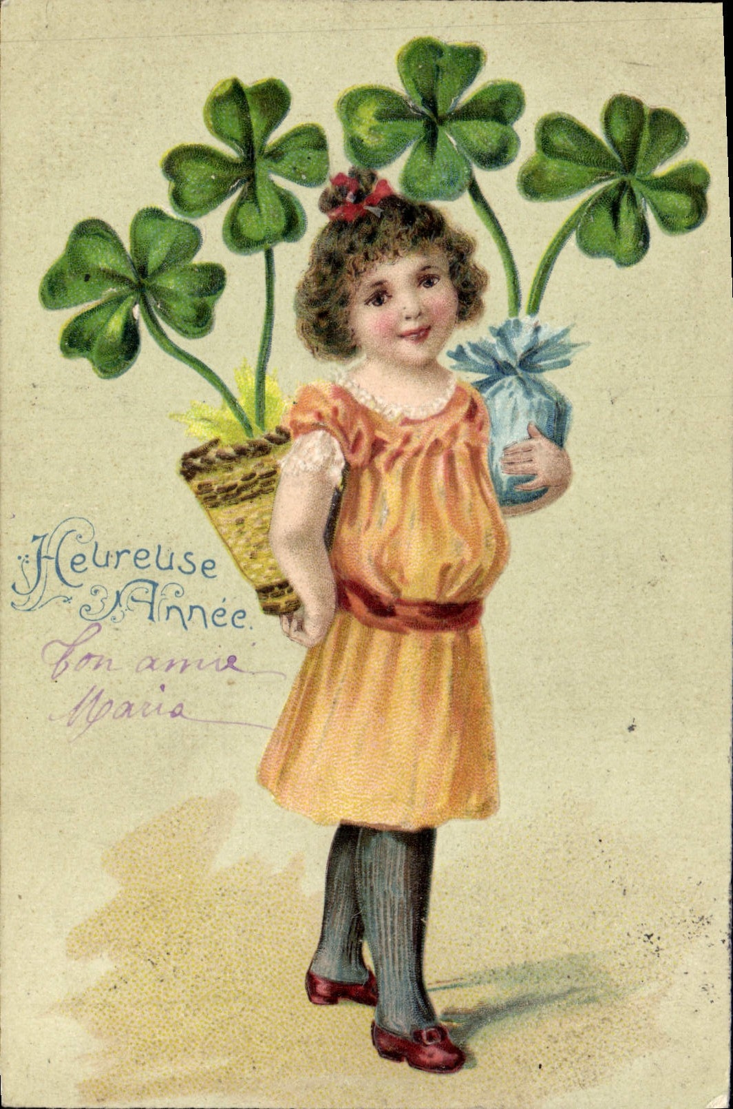CPA Fantaisie Enfant Trefle