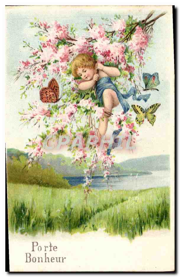 CPA Fantaisie Enfant Papillons 