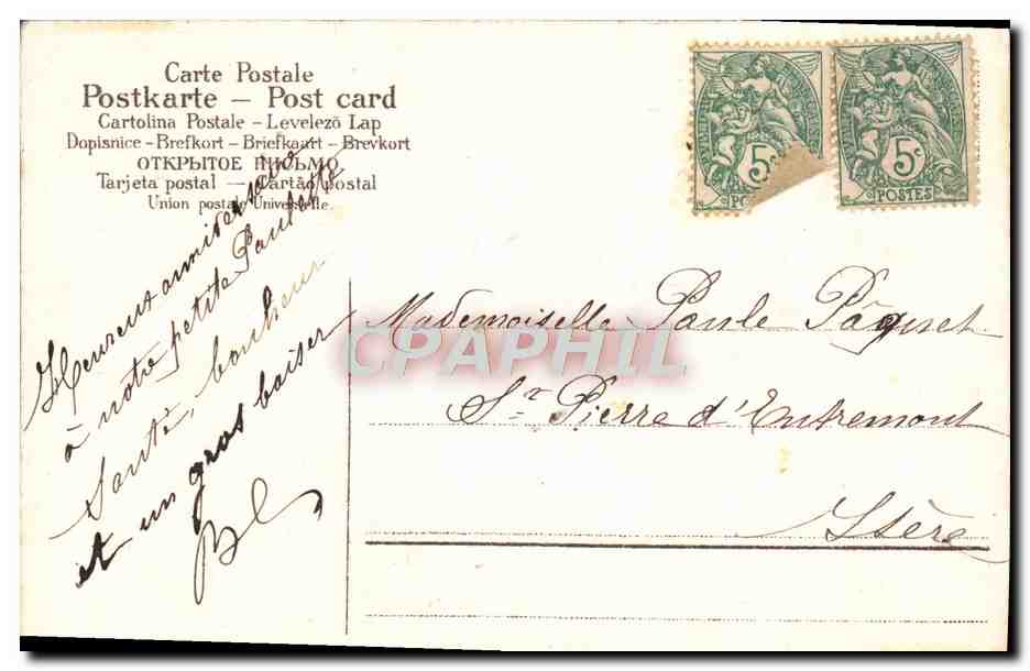 CPA Fantaisie Enfant Papillons  — Rückseite