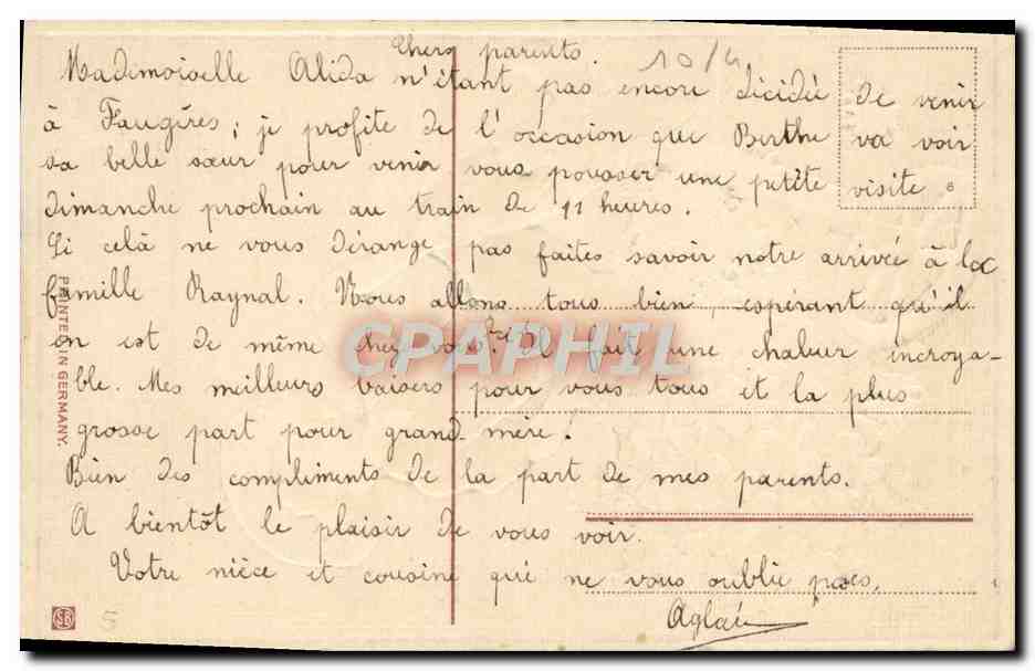 CPA Fantaisie Enfant Brouette Trefles — Verso
