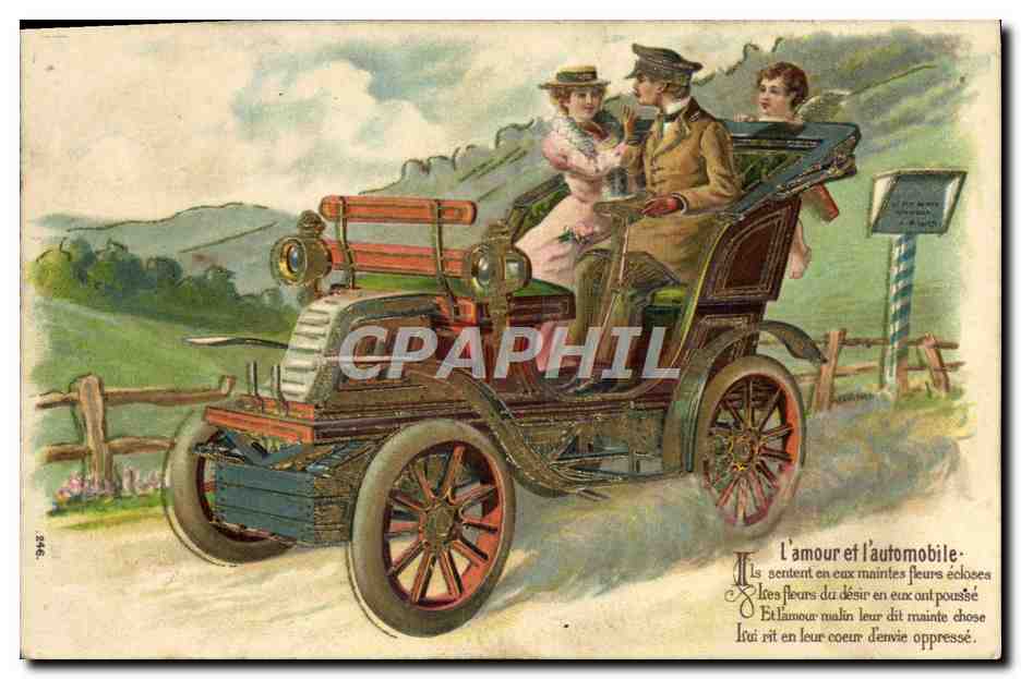 CPA Fantaisie Automobile Ange 