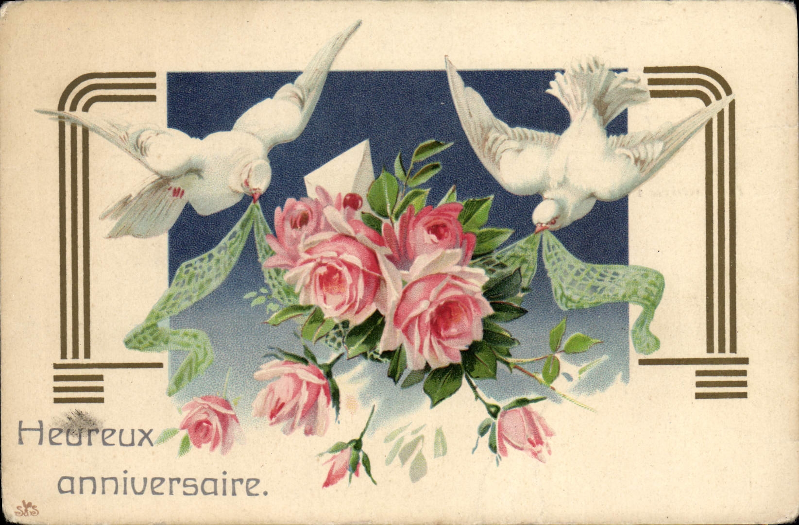 CPA Fantaisie Fleurs Colombes 