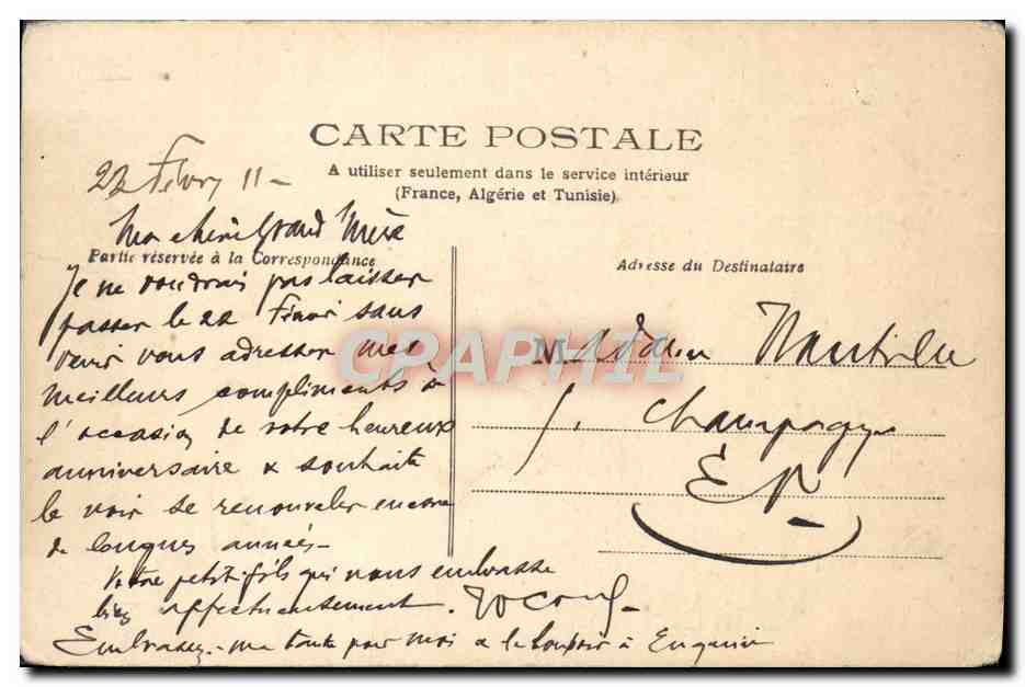 CPA Fantaisie Fleurs Colombes  — Rückseite