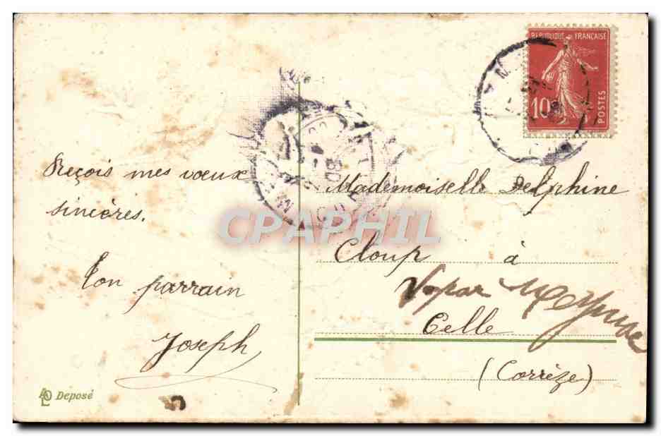 CPA Fantaisie Hirondelles — Rückseite