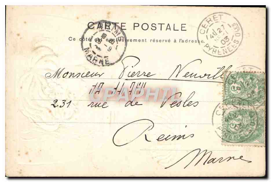 CPA Fantaisie Femme — Rückseite