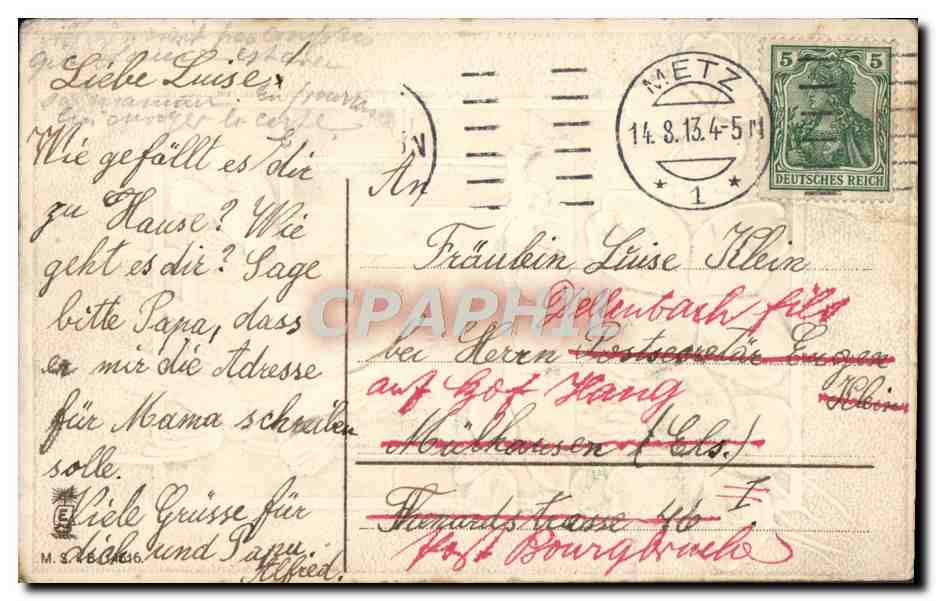 CPA Fantaisie Trefles Colombes  — Verso