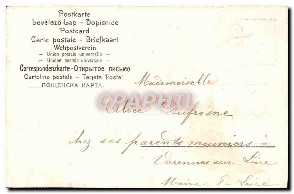 CPA Fantaisie Bonne annee — Verso