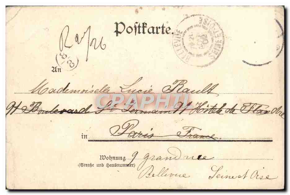 CPA Gruss aus Rheinstein — Verso