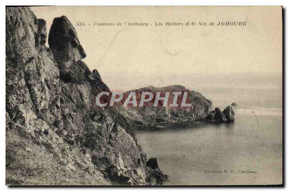 Environ de Cherbourg - Les Rochers et le Nez de JOBOURG — Collection F. C. Cherbourg, n° 533