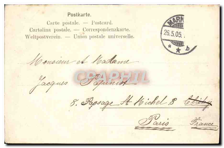 CPA Markirch  — Rückseite