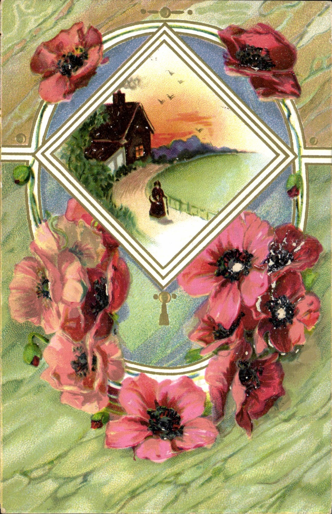 CPA Fantaisie Fleurs