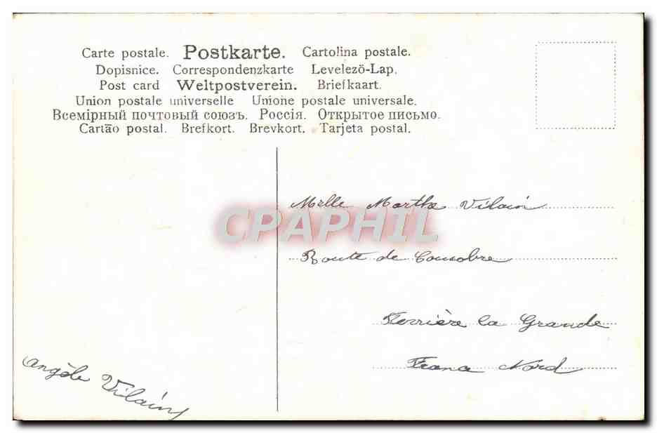 CPA Fantaisie Fleurs — Verso