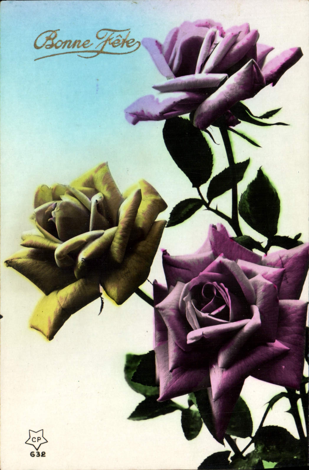 CPA Fantaisie Fleurs Bonne Fete