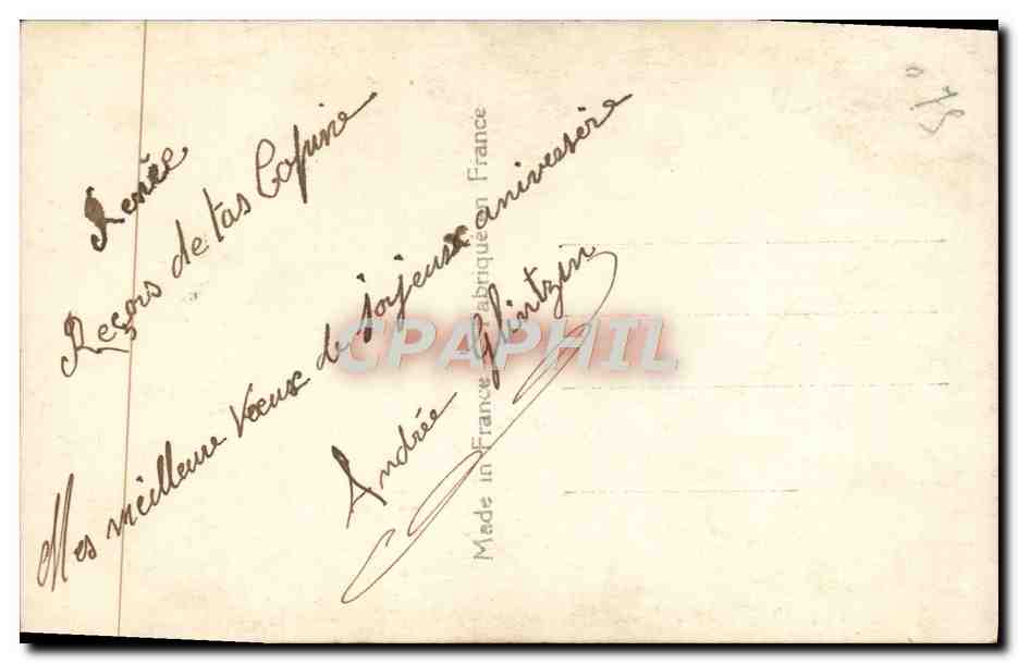 CPA Fantaisie Fleurs  — Verso