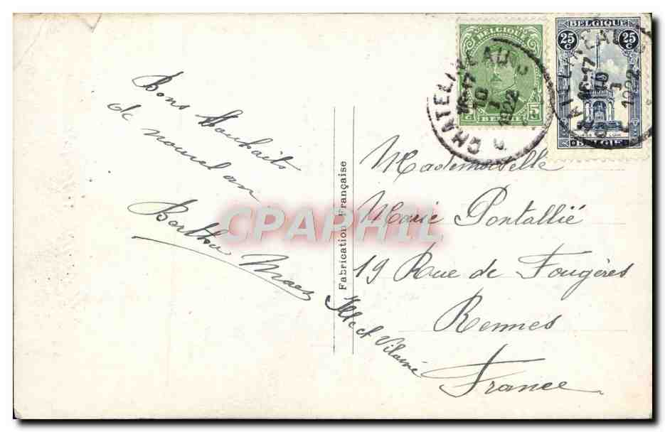 CPA Fantaisie Fleurs — Verso
