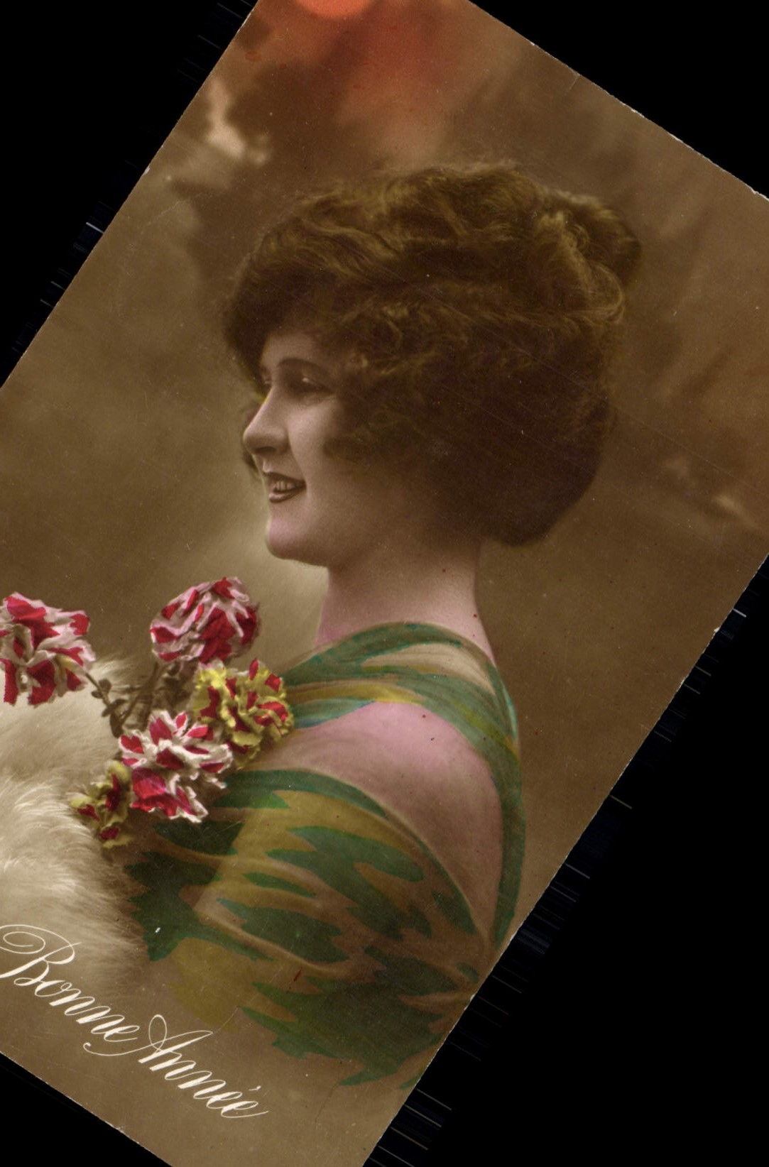 CPA Bonne Annee Femme