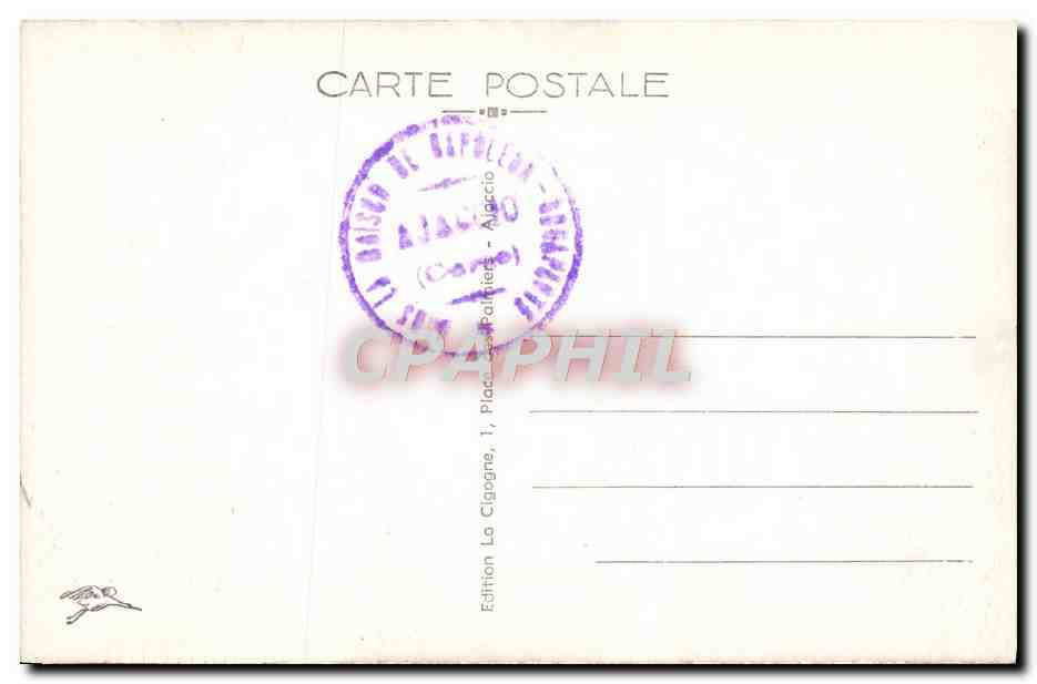 CPA Maison ou naquit Napoleon 1er Ajaccio — Rückseite