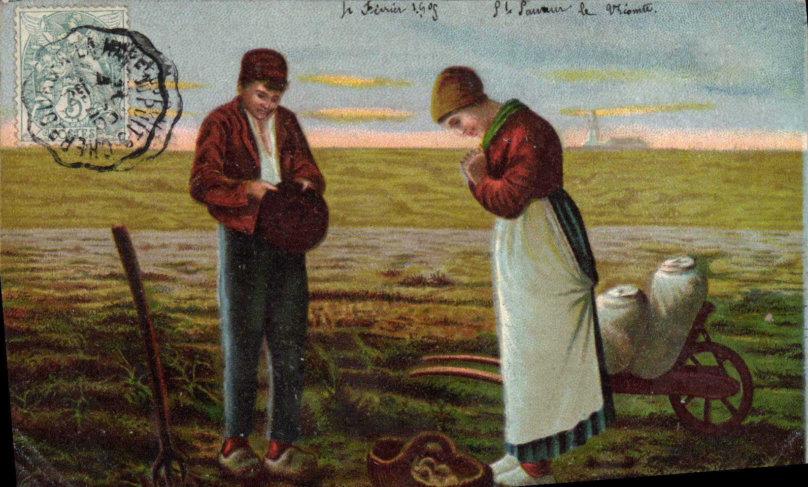 Landschaftsszene — Saint-Laurent-le-Minier — K.F. Verlag, Serie 508