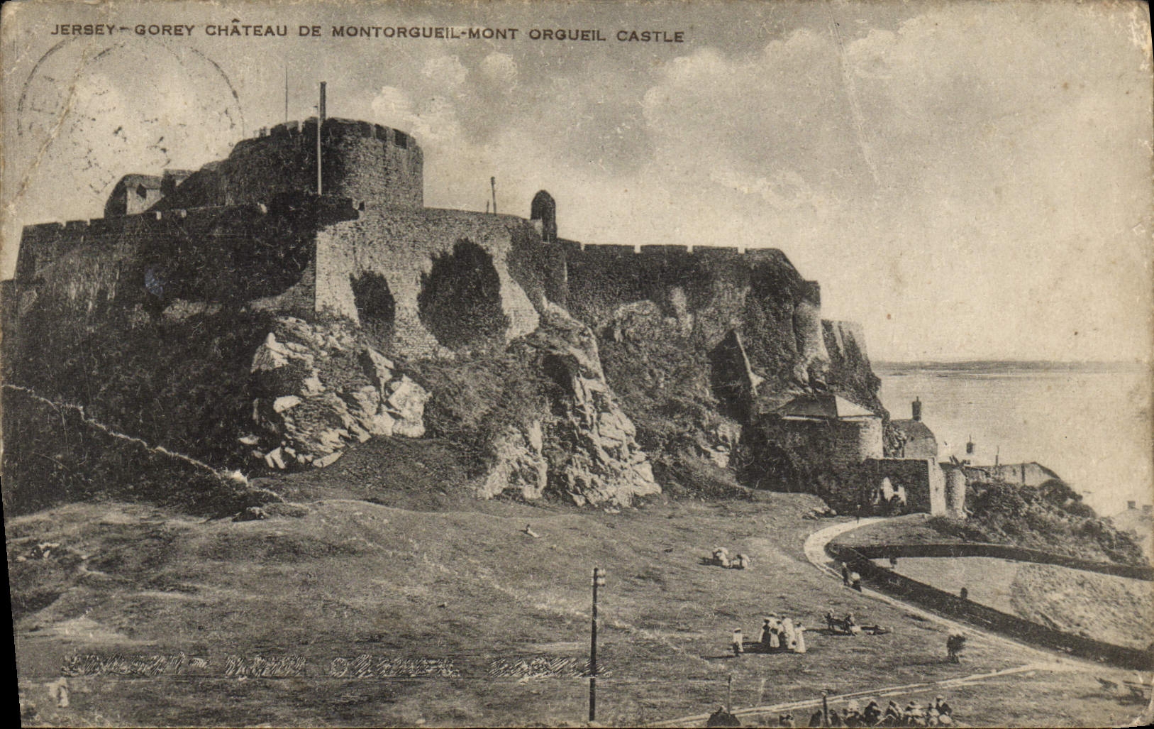 CPA Jersey Gorey Chateau de Montorgueil 