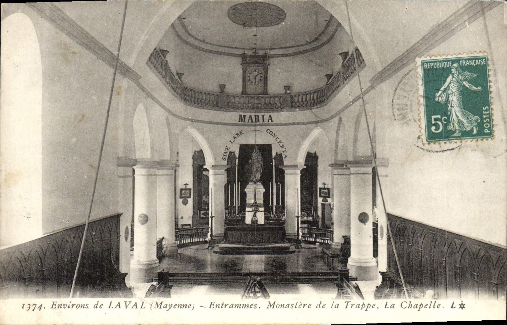 CPA Environs de Laval Entrammes Monastere de la Trappe La chapelle