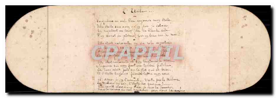 Carte depliante et poeme L'etoile