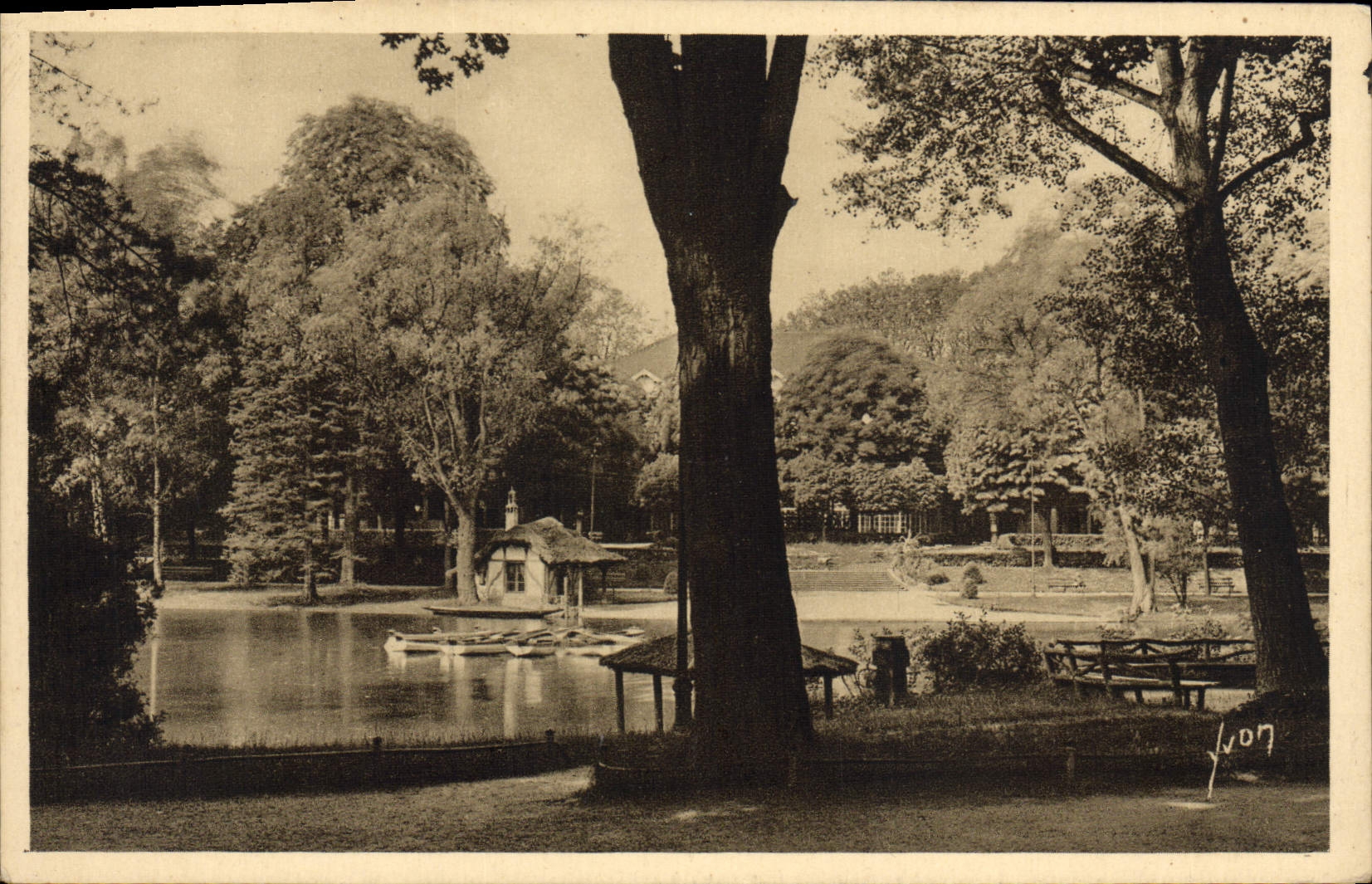 CPA Strasbourg Parc de l'Orangerie le lac