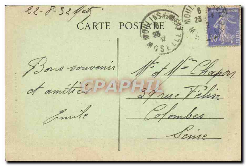 CPA Metz La cathedrale et rue Amboise Thomas  — Rückseite