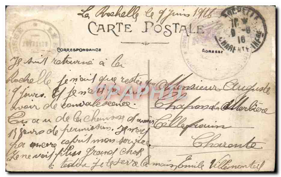 CPA Bordeaux le pont de pierre — Verso