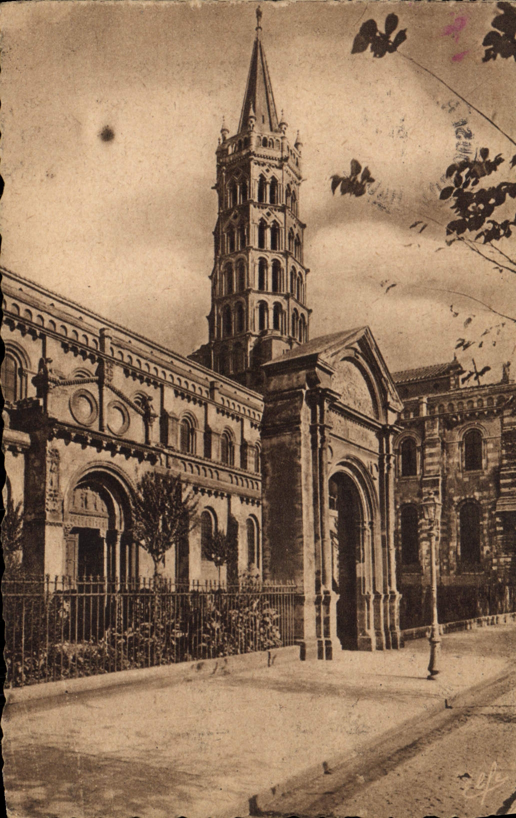 Clocher de la Basilique Saint-Sernin — Toulouse (Haute-Garonne) — Héliogravure Labouchère