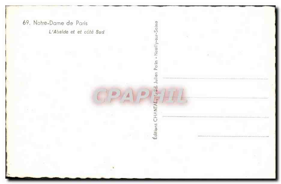 CPM Notre Dame De Paris L'Abside Et Et Cote Sud — Verso