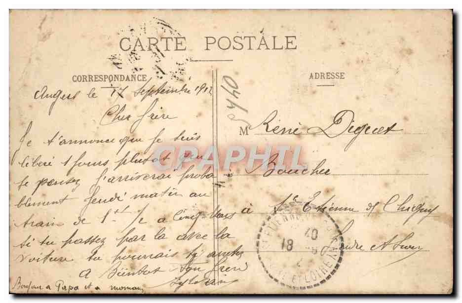 CPA Vue Generale Du Jardin Des Plantes Angers — Rückseite