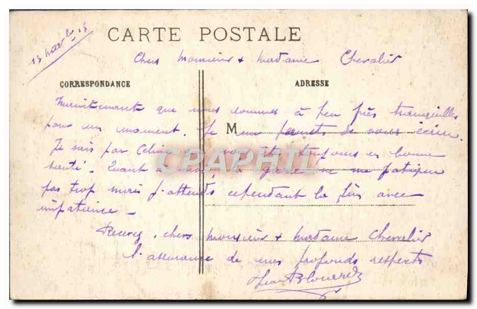 Église de Champagne-sur-Somme — Guerre 1914-15 — IMP. PAUDINIÈRE, NANTERRE — Rückseite