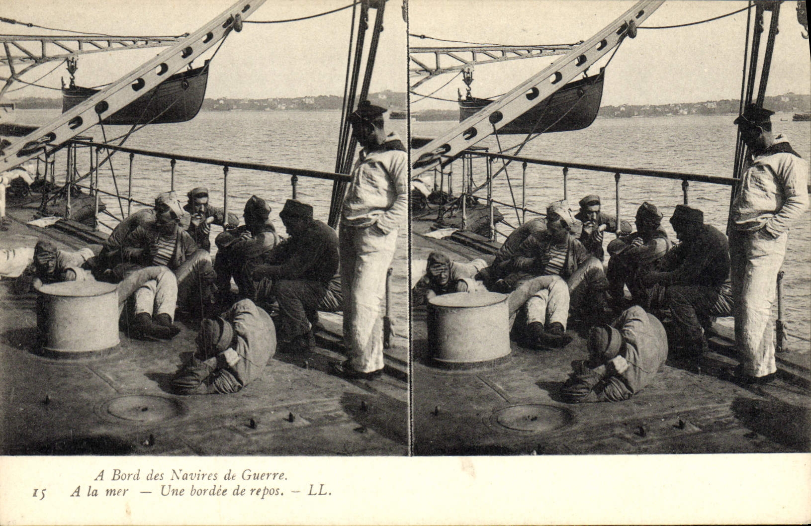 A Bord des Navires de Guerre — Une bordée de repos — LL. — n°15