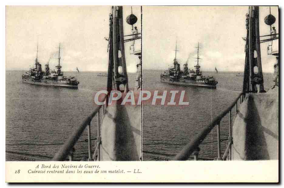 Cuirassé rentrant dans les eaux de son matelot — LL. — n°18