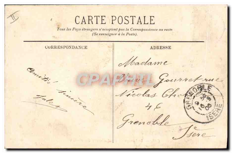 CPA Bateau Le lavage du pont Bourgain — Verso